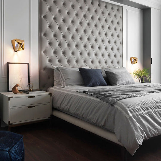 Post - Modern Minimalist Crystal Lamp Bedside Wall Luxury Full Copper Tv Background Light Wall Lamp