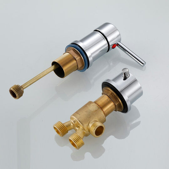 4Pcs Bathroom Bathtub Faucet Basin Deck Mounted Handheld Tub Mixer Tap Cold Hot Water With Hand