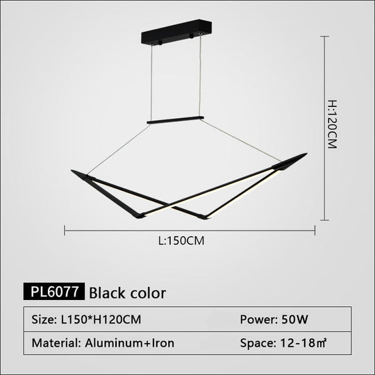 Rc + Dimmable New Modern Chandelier For Living Room Dining Kitchen Black/White/Gold Finish Home Led