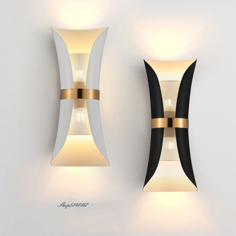 Lara’s Black &amp; Gold Led Wall Sconce For Bedroom Aisle Living Room Light