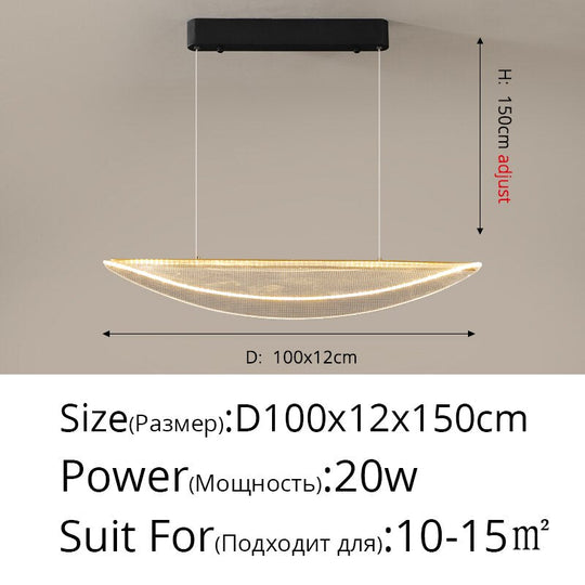 Modern Minimalist Led Pendant Lights Model Room Designer Living Dining Coffee Shop Acrylic Leaf
