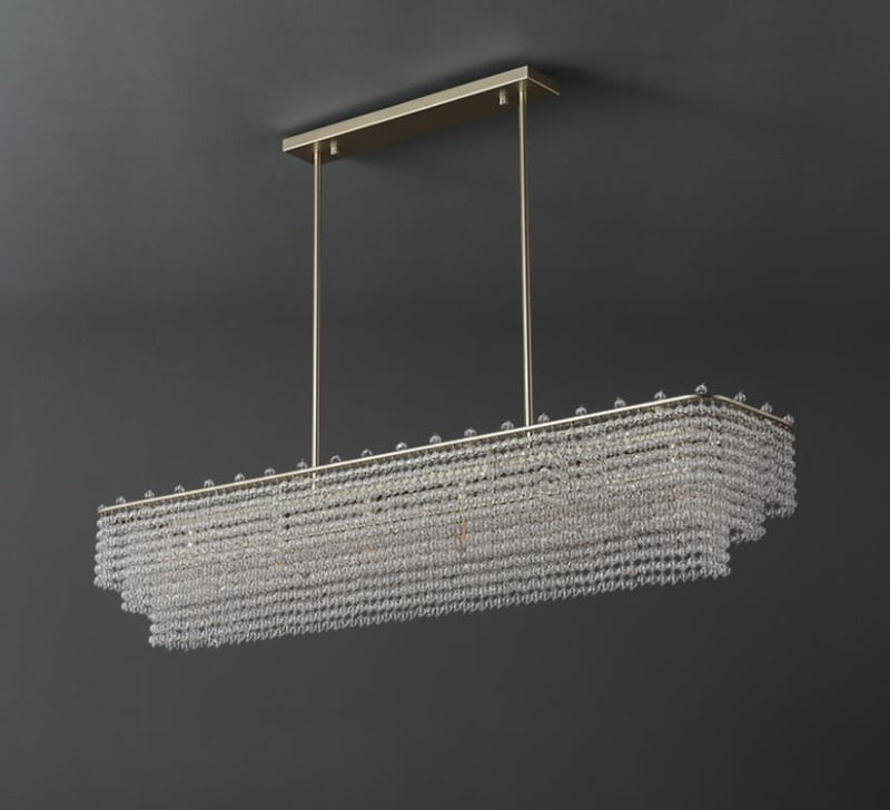 Luxury Crystal Restaurant Chandelier Living Room Bar Designer Long Island Lamps Led Tassel Pendant