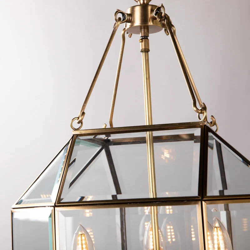 American Country Retro Copper Chandelier Sleek Living Room Light Luxury Dining Bedroom