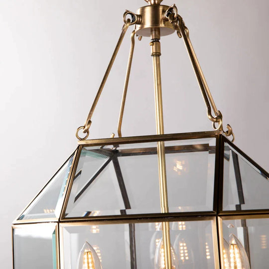 American Country Retro Copper Chandelier Sleek Living Room Light Luxury Dining Bedroom