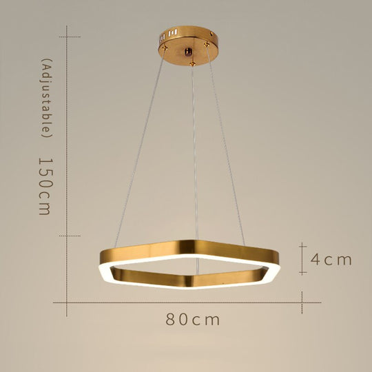 Modern Led Chandelier Gold Living Room Lamp Luxury Creative Stainless Shop Light Fixture