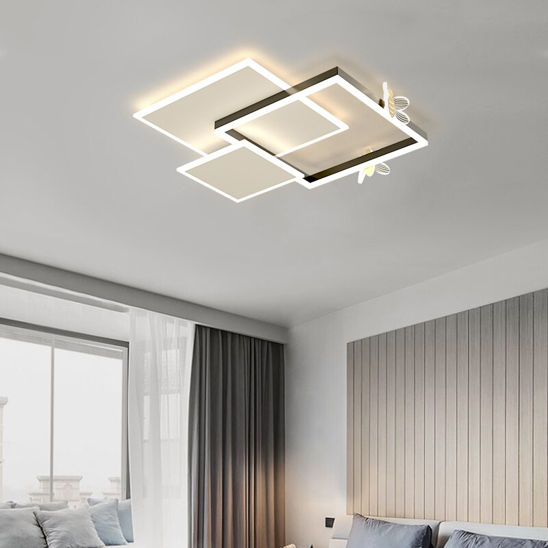 New Chandeliers Nordic Atmosphere Living Room Ceiling Decoration Lamp Modern Minimalist Square