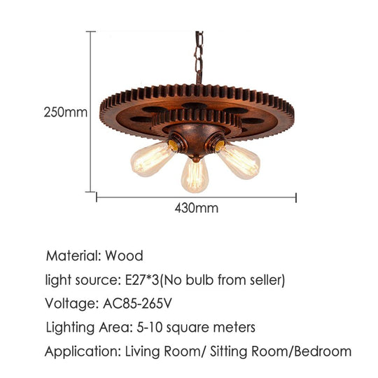 Loft Retro Pendant Lamp Industrial Iron Chandelier Personality Fixture For Hotel Restaurant Bar