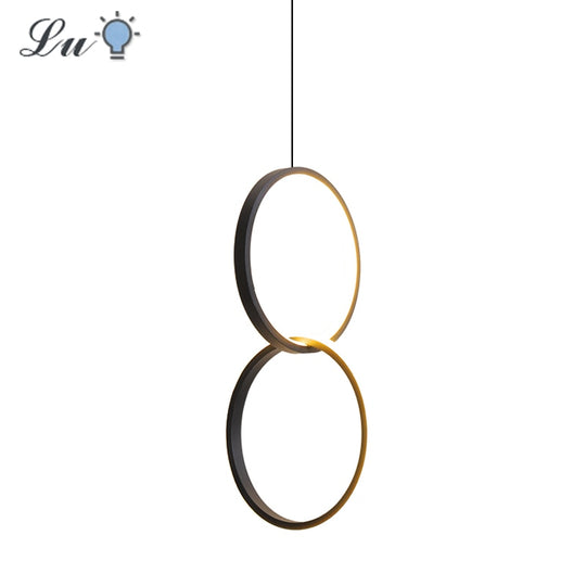 Ring Pendant Lights Bedroom Parlor Hanging Lamp Indoor Lighting Bedside Hanglamp Restaurant Bar