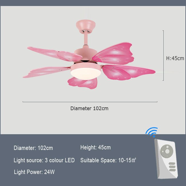 Children’s Butterfly - Themed Ceiling Fan Lamp - A Creative Addition To Kids’ Room Decor Mold 1