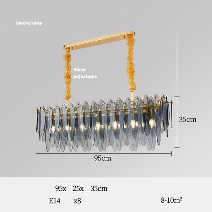 Art Deco Led Postmodern Glass Iron Chandelier Lighting Lustre Suspension Luminaire Lampen For
