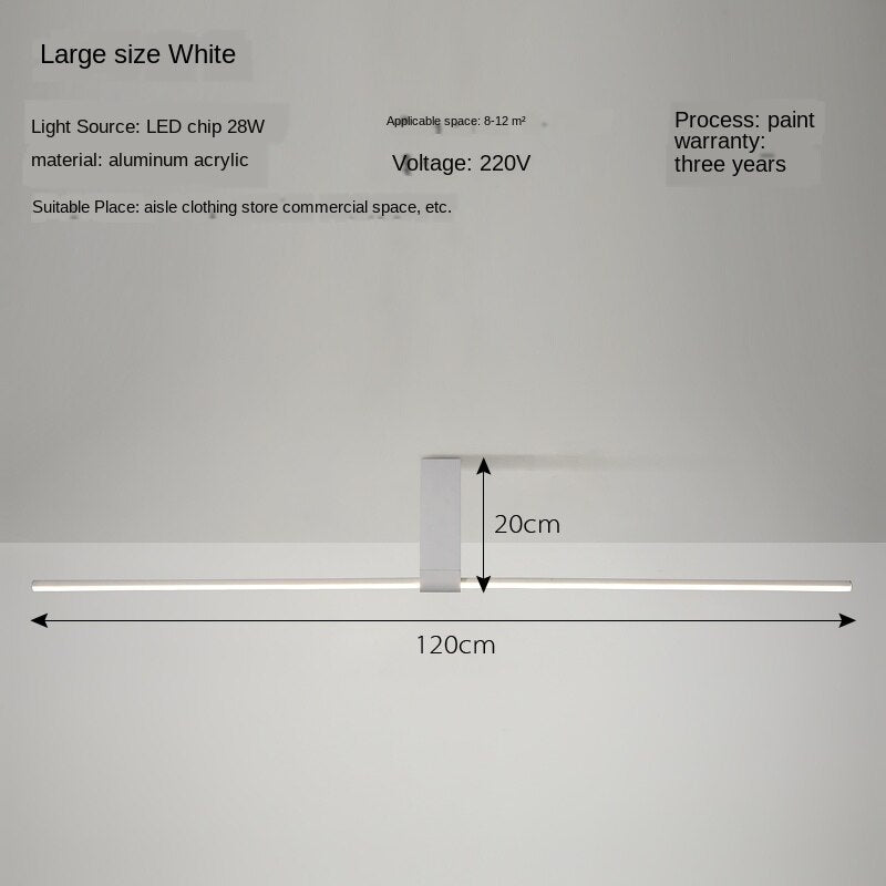 Nordic Simple Strip Led Ceiling Lamp Modern Minimalism Creative Corridor Restaurant Celling Light