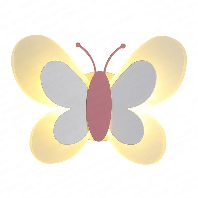Butterfly Girl Room Lamp Creative Cartoon Children Energy - Saving Boy Bedside Bedroom Wall Ceiling