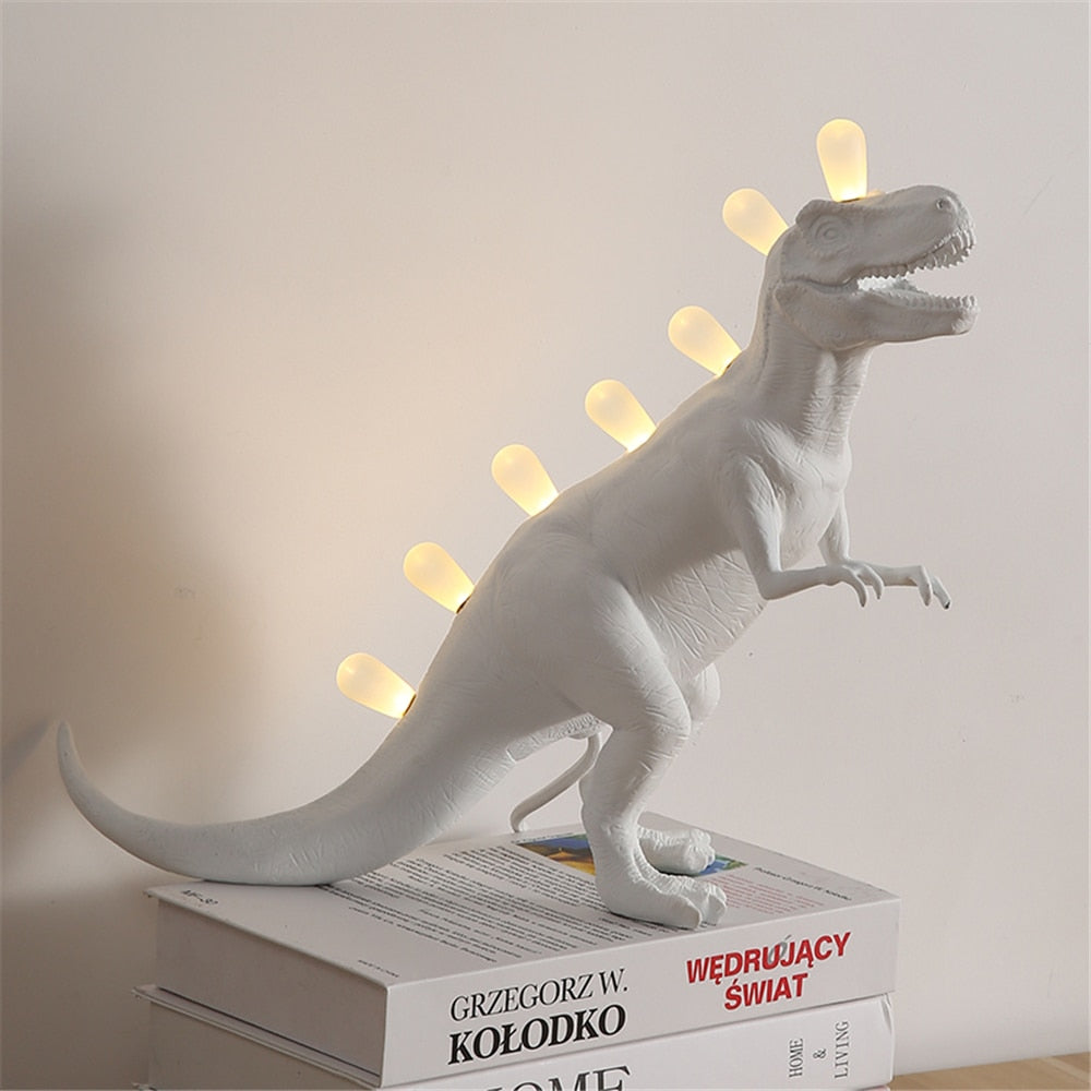 Jurassic Dinosaur Resin Table Lamps - Brontosaurus &amp; T - Rex Led Desk Lamp Home Art Decor Bedroom