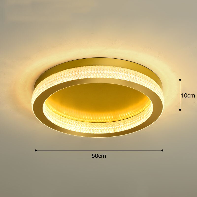 Modern Luxury Black Gold Round Chandelier Crystal Ceiling Lamp Led For Living Room Bedroom Home