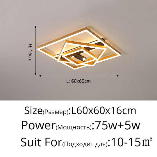 Golden Ultra-Thin Living Room Headlights New Ceiling Lamp Creative With Spotlights Modern Minimalist