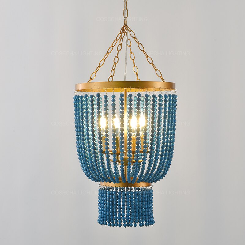 Green Turquoise Chandeliers Golden Lustre Elegant Metal Hanging Light Bedroom Beautiful Princess