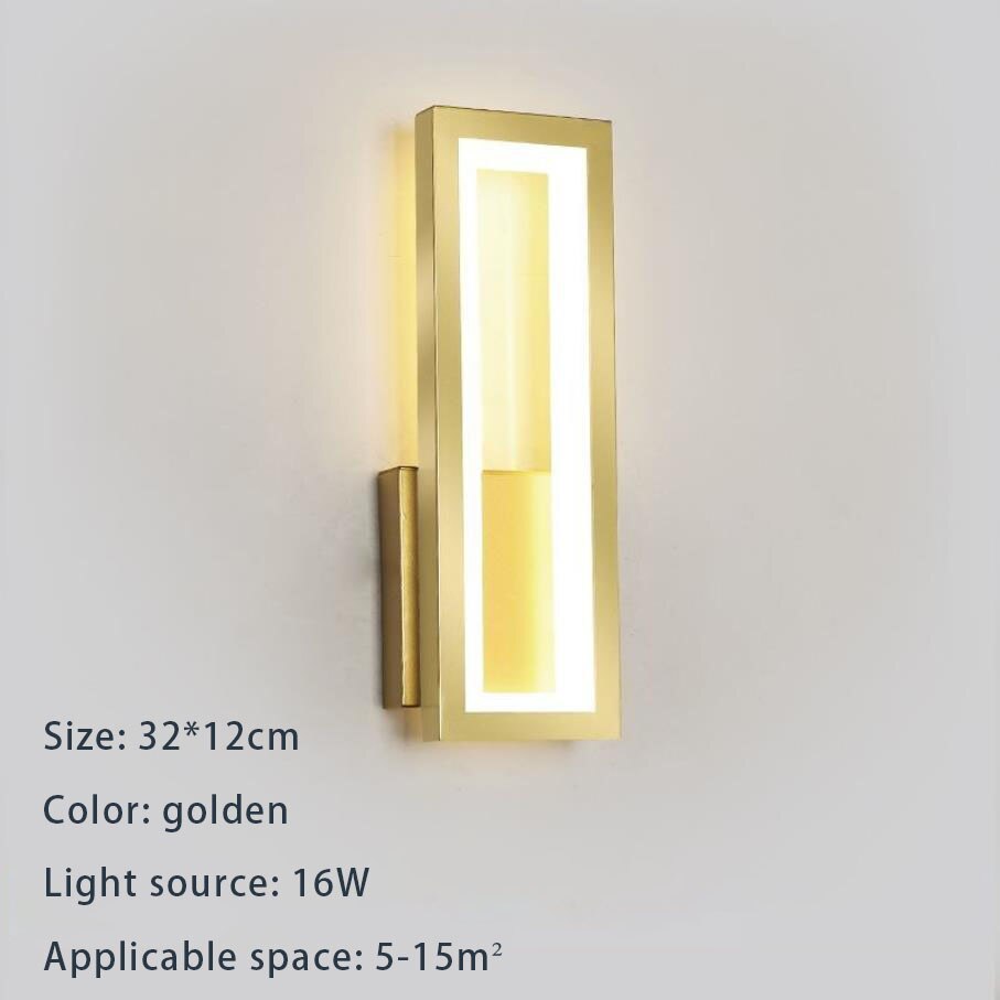Led Wall Lamps For Bedroom Bedside Living Room Indoor Lighting Sconce Black White Gold Lamp Aisle