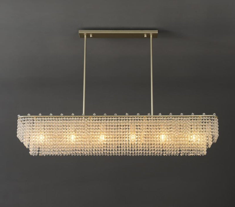 Luxury Crystal Restaurant Chandelier Living Room Bar Designer Long Island Lamps Led Tassel Pendant