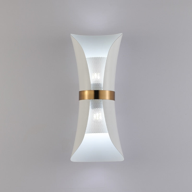 Lara’s Black &amp; Gold Led Wall Sconce For Bedroom Aisle Living Room All White Light