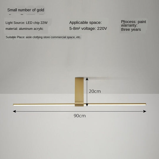 Nordic Simple Strip Led Ceiling Lamp Modern Minimalism Creative Corridor Restaurant Celling Light
