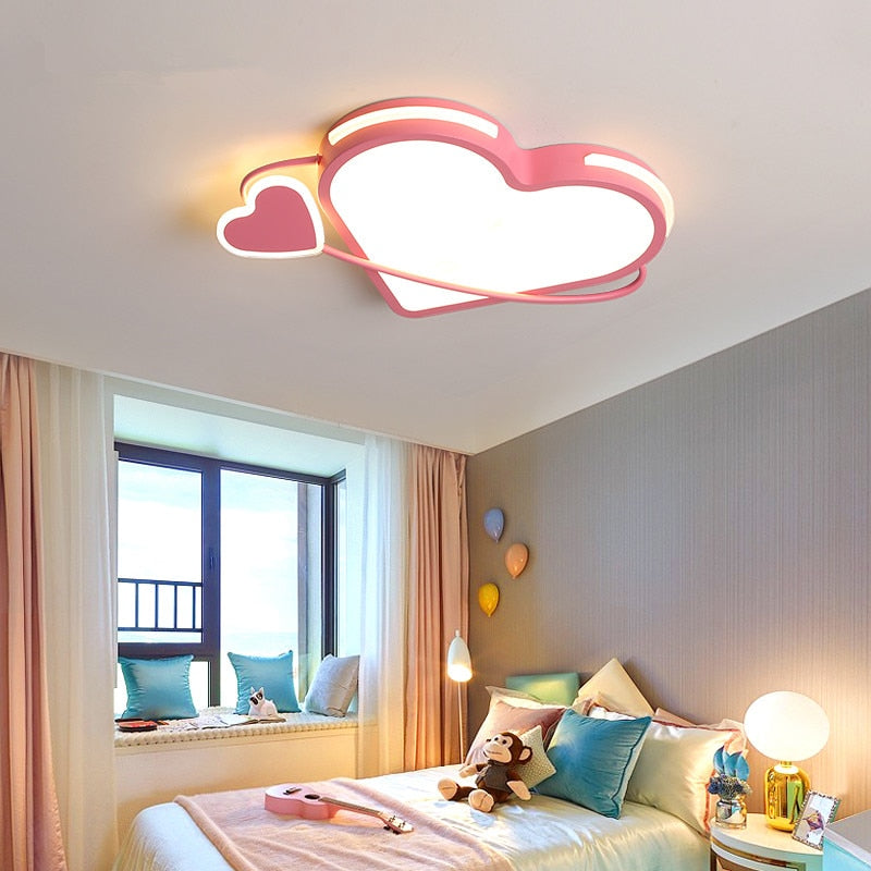Nordic Modern Heart Shaped Ceiling Lights Indoor Lighting Lamps For Living Room Bedroom Children