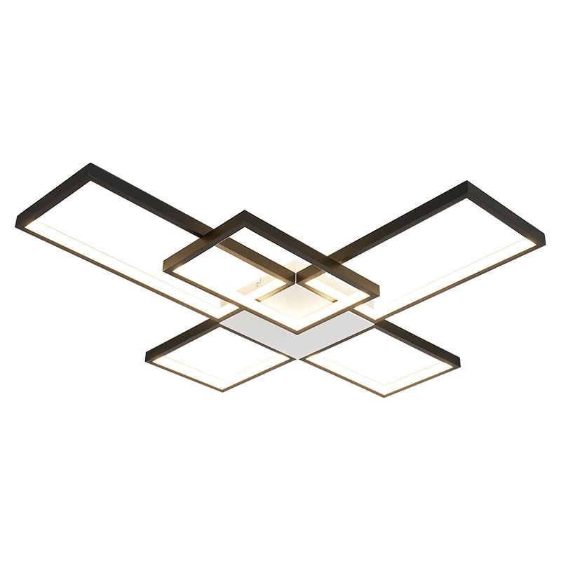 Modern Led Chandeliers Lamp For Living Room Bedroom Study Indoor Gold/Black Color Ceiling Free
