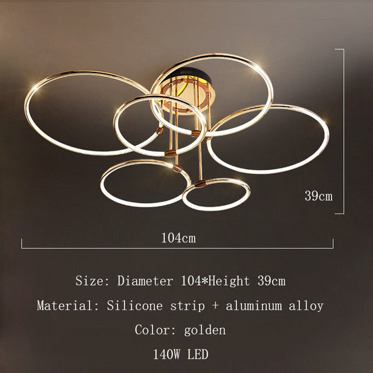 Gold Luxury Circle Ceiling Light Pendant: A Captivating Statement Piece For Your Living Space