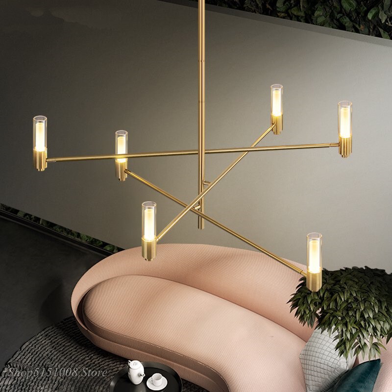 Meteor Chandeliers Lights Post Modern Luxury Living Room Bedroom Hanging Lamp Nordic Villa Adjust