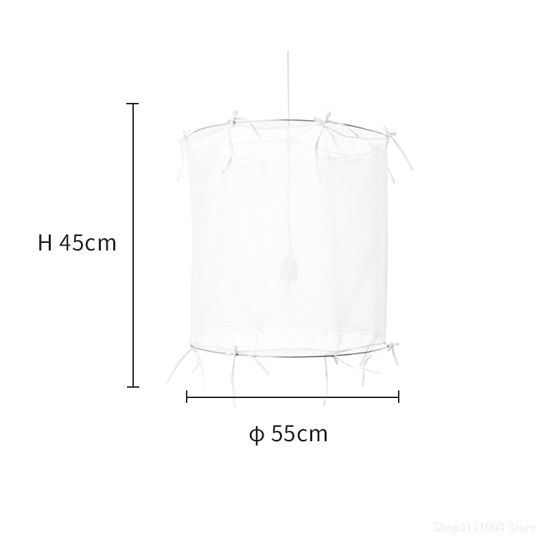 Nordic Design White Linen Cotton Diy Pendant Lights Fabric Lampshade Led Hanging Lamps For Finning