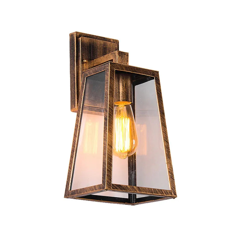 Vintage Industrial Iron Wall Lamp - Waterproof & Rustproof Modern Style Outdoor Light