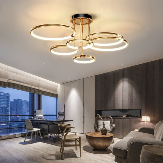 Gold Luxury Circle Ceiling Light Pendant: A Captivating Statement Piece For Your Living Space