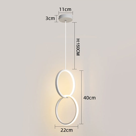 Ring Pendant Lights Bedroom Parlor Hanging Lamp Indoor Lighting Bedside Hanglamp Restaurant Bar