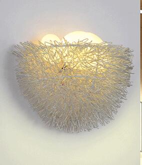 Bird Nest Led Wall Lamp Children Bedroom Study Room Restaurant Decoration Novelty Light With 3D