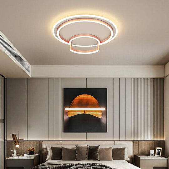 Modern Household Led Chandelier Lighting Simple Bedroom Ceiling Lamp Living Room Aluminum Creative