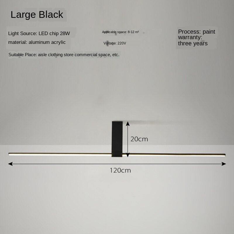 Nordic Simple Strip Led Ceiling Lamp Modern Minimalism Creative Corridor Restaurant Celling Light