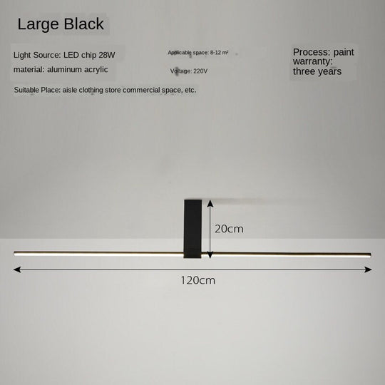 Nordic Simple Strip Led Ceiling Lamp Modern Minimalism Creative Corridor Restaurant Celling Light