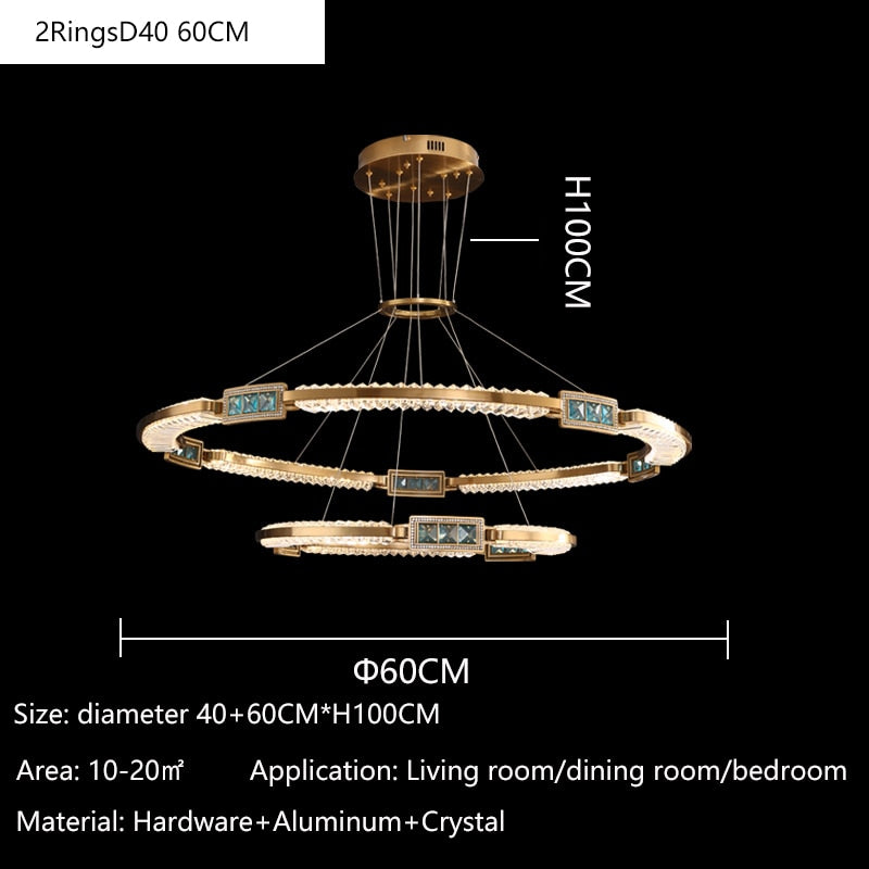Brilliance Elysian: New K9 Crystal Led Chandelier - Nordic Modern Ceiling Fixture Suitable For