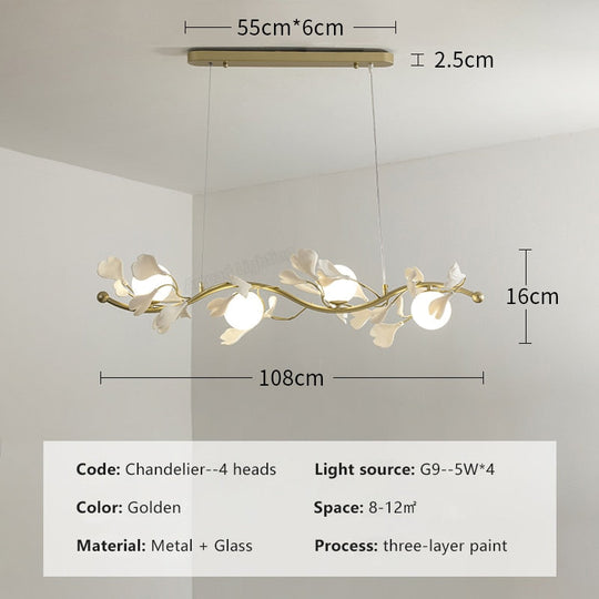 Nordic Pendant Lamp Luxury Living Room Decoration Chandelier Modern Romantic Petal Bedroom Indoor