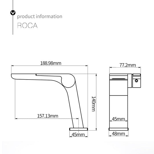 Gun Grey Basin Faucet Brass Bathroom Waterfall Hot And Cold Water Mixer Tap Single Handle Crane