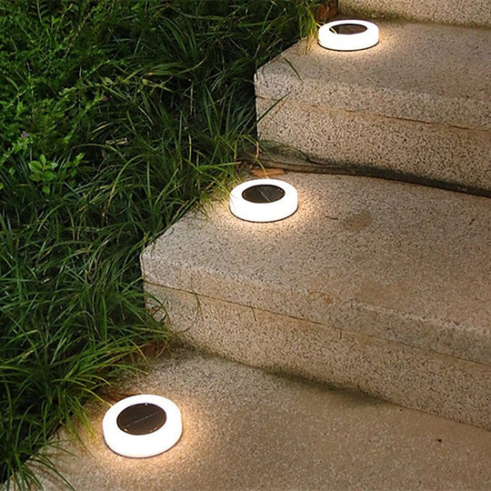 8 Led Solar Lawn Yard Led Night Light Power Buried Lights Garden Outdoor Pathway Floor Under Ground