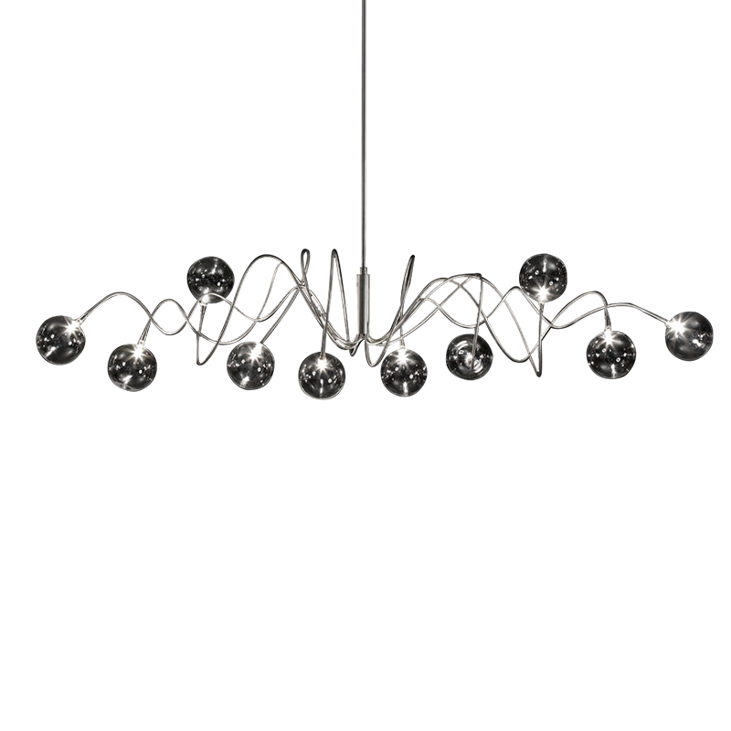 Nordic Living Room Glass Magic Bean Chandelier Modern Minimalist Molecule Bedroom Creative