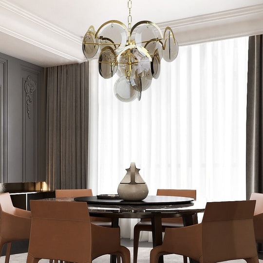 Solstice - Post - Modern Nordic Glass Chandelier For Living Room And Dining Ceiling Light