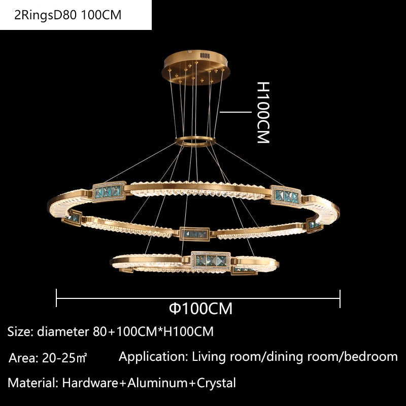 Brilliance Elysian: New K9 Crystal Led Chandelier - Nordic Modern Ceiling Fixture Suitable For