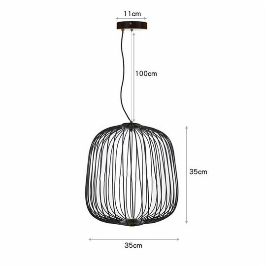Nordic Foscarini Spokes Chandelier Art Iron Bird Cage Led Creative Villa Lobby Living Dining Room