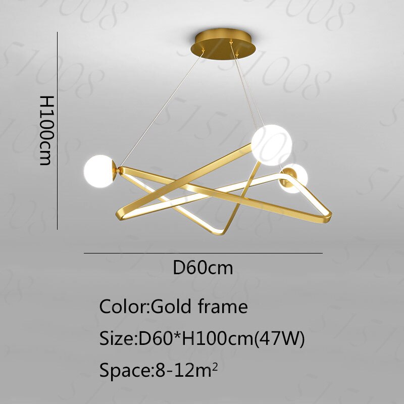 Nordic Led Chandellier Indoor Lighting Fixtures Modern For Living Room Dining Ktichen Hanging Lamp