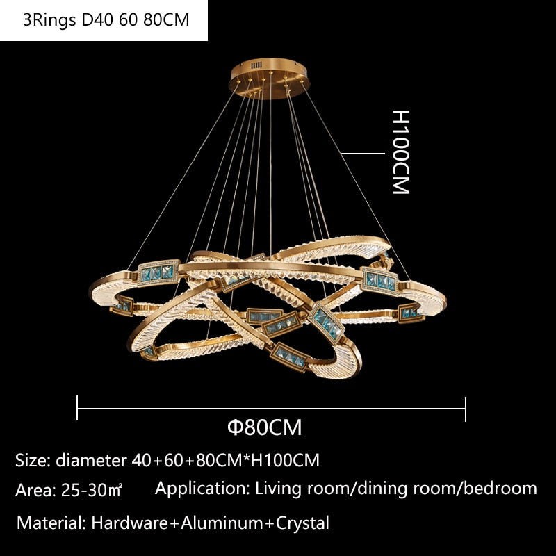 Brilliance Elysian: New K9 Crystal Led Chandelier - Nordic Modern Ceiling Fixture Suitable For