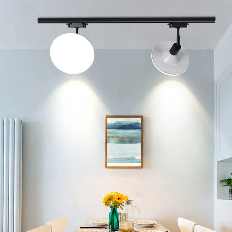 36W 50W High Brightness Adjustable Led Track Light E27 Line Lamp Rail Spotlight Ceiling