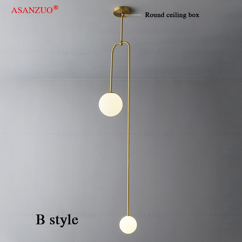 Nordic Bedroom Bedside Restaurant Pendant Lamp Bar Simple Living Room Background Wall Led Creative