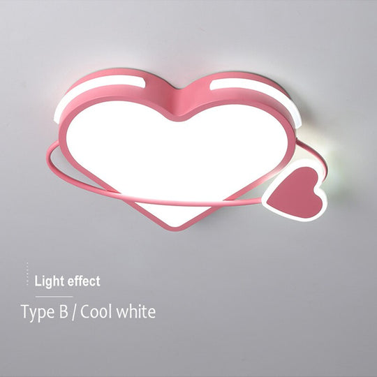 Nordic Modern Heart Shaped Ceiling Lights Indoor Lighting Lamps For Living Room Bedroom Children