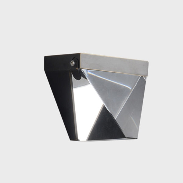 Post - Modern Minimalist Crystal Lamp Bedside Wall Luxury Full Copper Tv Background Light Black